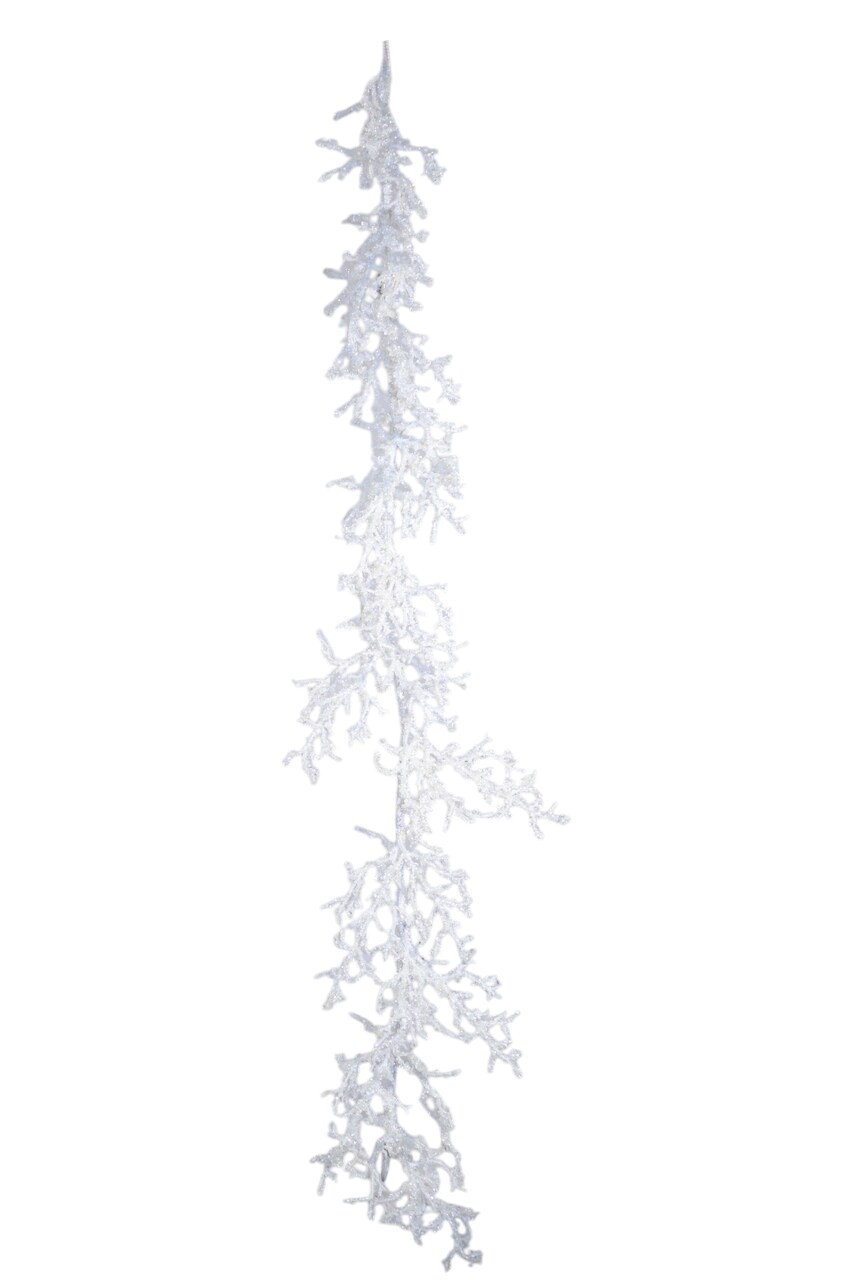5' Iced Twig Garland – Artificial Frosted Holiday Décor, Christmas Garland for Home, Wreaths & Centerpieces, Set of 4